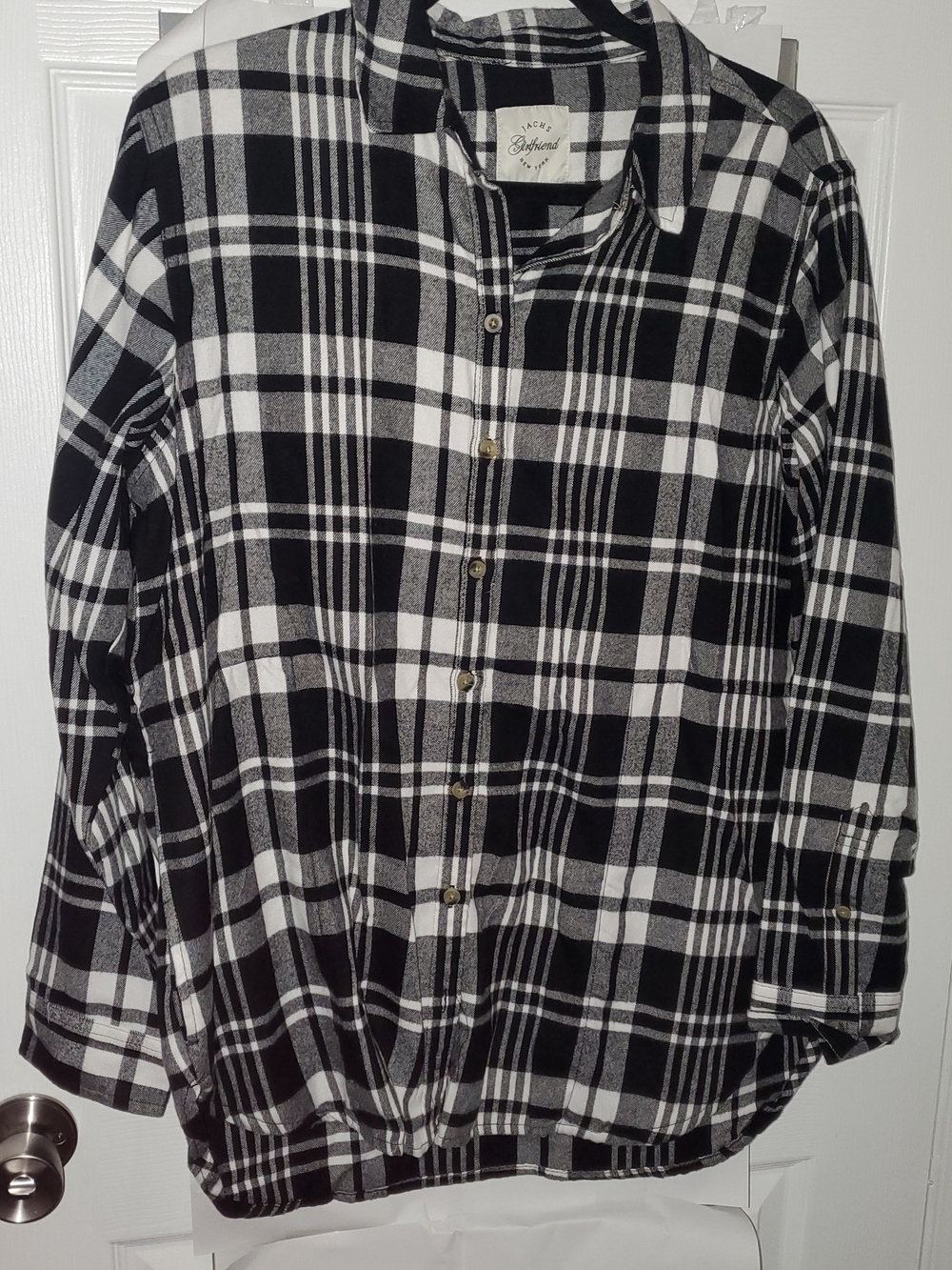 Soft Black and White Plaid Flannel